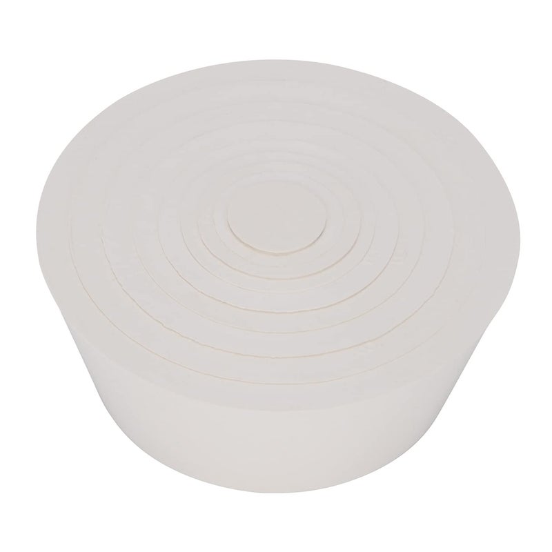 FunChem Filter Adapter Cones, 9 Pack White Wear-Resisting Tapered Collar Rubber Stopper Buchner Funnel Flask Cones Adapter Set, Smooth Surface, White - Image 4